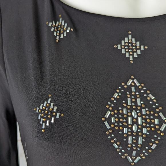 White House Black Market Embellished 3/4 Sleeve Dress sz Small New - Picture 2 of 7